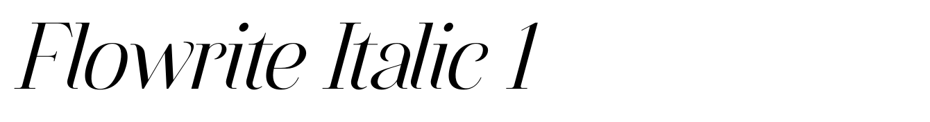 Flowrite Italic 1